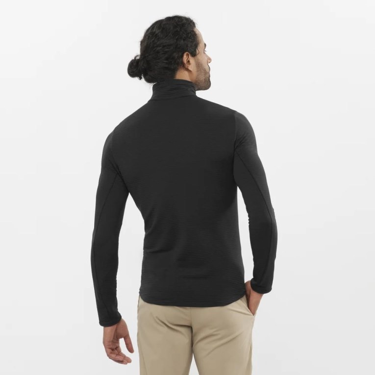 Salomon Outline Half Zip Men's Sweatshirt Black | CA 92I63